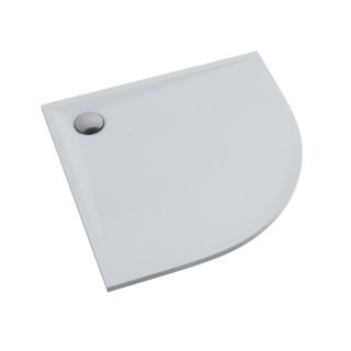 Schedline Brodzik kompozytowy Stabilsound Plus® Libra Smooth White 80x80x3 cm R55, półokrągły, Gwarancja 15 lat